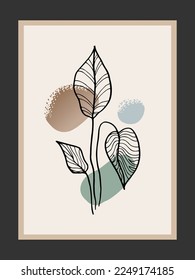 Modern boho abstract trendy background design.