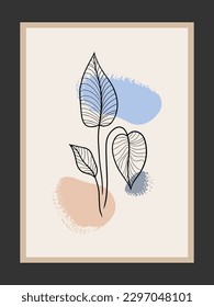 Modern boho abstract trendy background design.