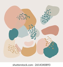 Modern boho chic style abstract illustration.