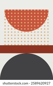 Modern boho linear geometric shapes wall art background. Boho abstract geometric line art wall decor