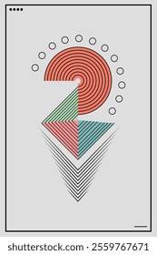 Modern boho minimalist art. abstract contemporary poster with geometric shapes. Design for wallpaper, background, wall decor, cover, print, card, branding.