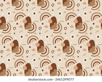 Modern boho style background pattern