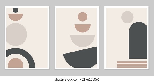 Con un diseño moderno de estilo boho. Cubismo. Composición de cifras simples. Diseño para dibujar, logotipo, carteles, invitaciones, tarjetas de felicitación. Abstracción.