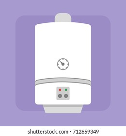 Modern boiler, flat style vector illustration.