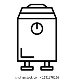 Modern boiler icon. Outline modern boiler vector icon for web design isolated on white background
