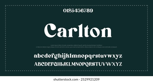 Fonte vetorial em negrito moderna. Tipografia urbana estilo alfabeto fontes para moda, esporte, tecnologia, digital, filme, design de logotipo, ilustração vetorial.
