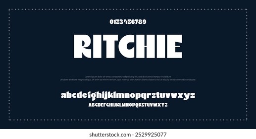 Fuente de Vector de alfabeto negrita moderna. Fuentes de alfabeto de estilo urbano de tipografía para moda, deporte, tecnología, digital, película, diseño de logotipos, Ilustración vectorial.