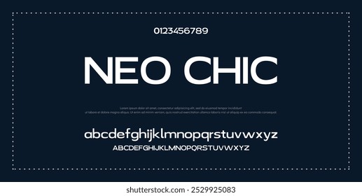 Moderne, fett gedruckte Vektorschriftart. Typografie urbanen Stil Alphabet Schriftarten für Mode, Sport, Technologie, digital, Film, Logo-Design, Vektorgrafik.