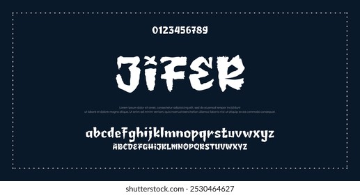 Modern bold alphabet vector font. Typography urban style alphabet fonts for fashion, sport, technology, digital, movie, logo design, vector illustration.