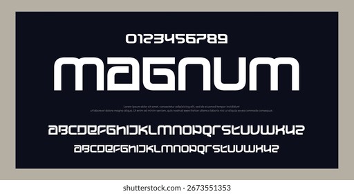 Fuente de Vector de alfabeto negrita moderna. Fuentes de alfabeto de estilo urbano de tipografía para moda, deporte, tecnología, digital, película, diseño de logotipos, Ilustración vectorial.