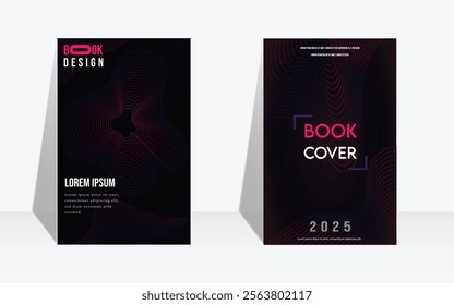 Modern and bold book cover design featuring abstract wave lines and vibrant colors. Perfect for futuristic or business-themed books, this eye-catching cover is ideal for the 2025 market. A perfect ble