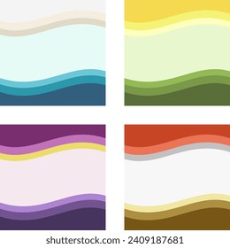 Modern, Bold, and Clean Design with Abstract Elements and Discounts in Blue, Green, Red, and Yellow