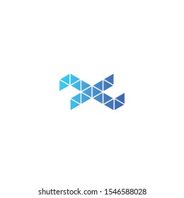 Modern, bold and clean logo design of letter X with clean background - EPS10 - Vector.
