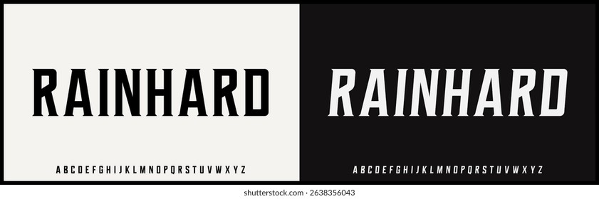 Modern bold condensed serif vector font. Alphabet with elegant and luxury uppercase