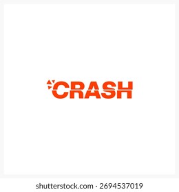 Diseño de logotipo de marca de palabras de choque audaz moderno