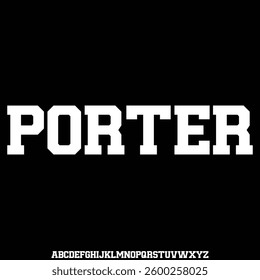 Modern bold display font with extended alternate letters