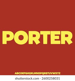 Modern bold display font with extended alternate letters