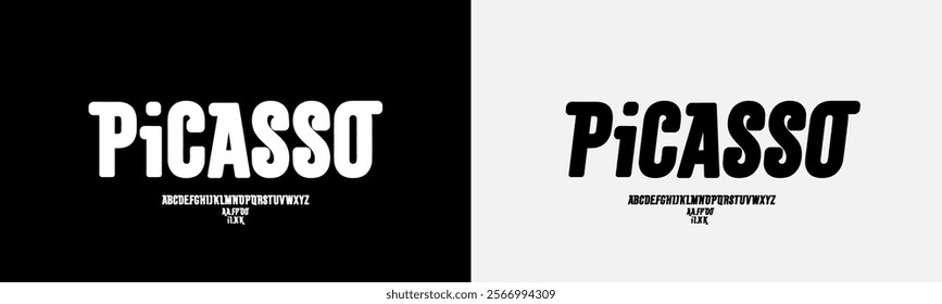 Modern Bold Font. Editable vector, regular and italic style. Typography, lettering, alphabet, number, and symbol. Logo design, Movie, Fantasy, Sci-Fi, Action.