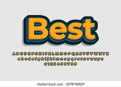 Modern Bold Font Effect With Shadow Effect