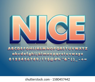 Modern bold font effect with soft gradient color