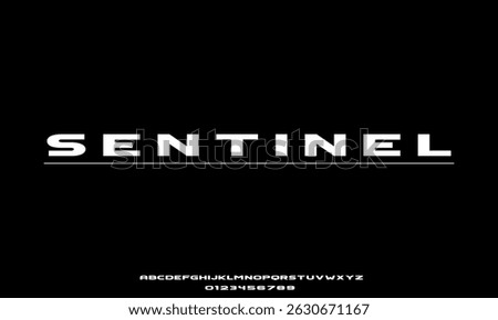 Modern Bold Font. Extended Font. Regular Italic Number Typography urban style alphabet fonts for fashion, sport, technology, digital, movie, logo design, vector illustration