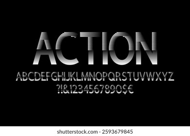 Modern bold font with a glitch effect, featuring white uppercase letters on a black background. Perfect for tech, gaming, and futuristic design projects.