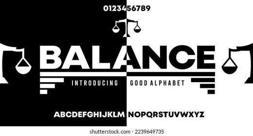 Modern Bold Font. Heavy Font. Regular, Rounded, Uppercase, and Number. Black and White, Typography urban fonts for fashion, sport, technology, digital, movie, logo design, vector