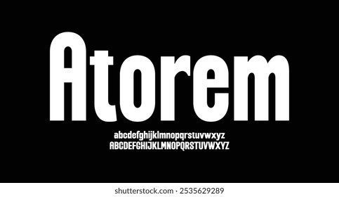 Modern Bold Font. Heavy Font. Regular, Italic, Rounded, Uppercase, Lowercase and Number. Typography urban fonts for fashion, sport, technology, digital, movie, logo design, vector illustration
