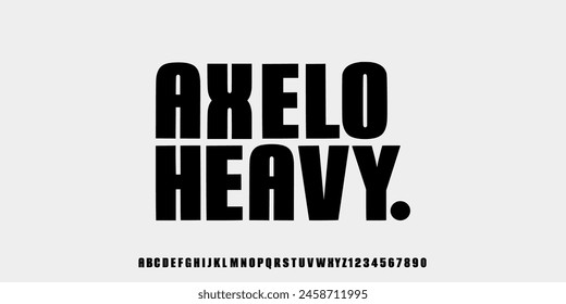 Modern Bold Font and Heavy Font. Typography urban style alphabet fonts for fashion, Brand, sport, technology, digital, movie, logo design, number, vector illustration
