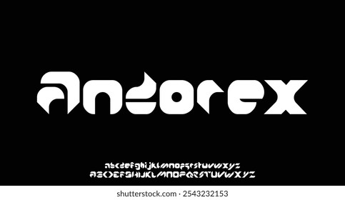 Modern Bold Font with Ligature. Typography urban style alphabet fonts for fashion, sport, technology, digital, movie, logo design, vector illustration
