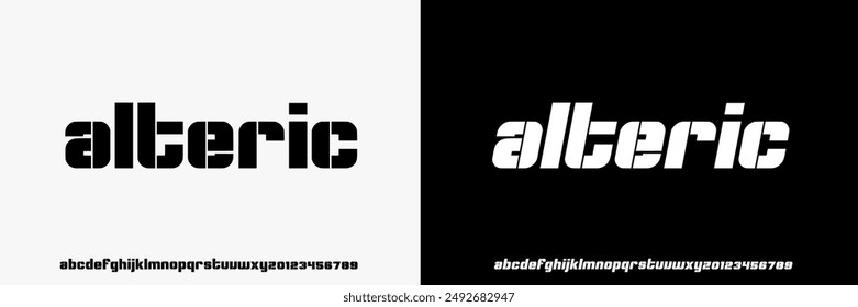 Modern Bold font, Lowercase and italic alphabet, design for technology, Urban style, sports, Movie and brand. Vector illustration