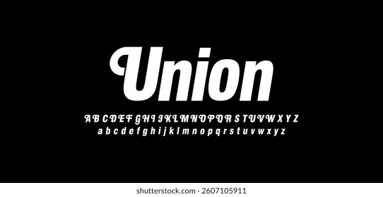 Modern Bold Font. Minimalist and Simple Lettering. Uppercase, Lowercase, Number and Symbol. Editable Vector graphic. Modern Alphabet for Lettering, Poster, and any design project.