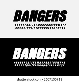 Modern Bold Font. Minimalist and Simple Lettering. Uppercase, Lowercase, Number and Symbol. Editable Vector graphic. Modern Alphabet for Lettering, Poster, and any design project.
