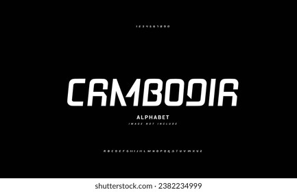Modern Bold Font and Number. Typography urban style alphabet fonts for fashion, sport, technology, digital, movie, logo design, vector illustration