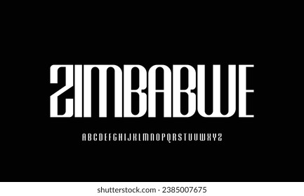 Modern Bold Font and Number. Typography urban style alphabet fonts for fashion, sport, technology, digital, movie, logo design, vector illustration