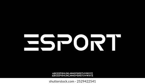 Fonte e número em negrito modernos. Fontes alfabeto de estilo urbano tipografia para moda, esporte, tecnologia, digital, filme, design de logotipo, ilustração vetorial