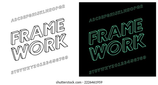 Modern Bold Font. Regular Italic Number Typography urban style alphabet fonts for fashion, sport, technology, digital, movie, logo design, vector illustration