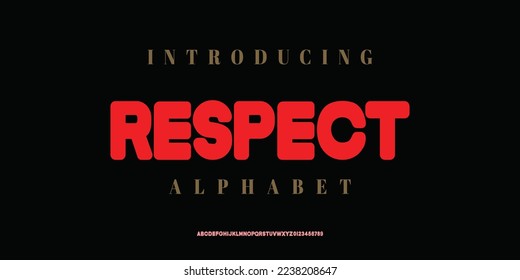Modern Bold Font. Regular Italic Number Typography urban style alphabet fonts for fashion, sport, technology, digital, movie, logo design, vector illustration