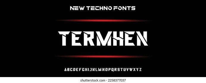 Fuente negrita moderna. Típografía de estilo urbano normal Cursiva tipografía de estilo urbano para moda, deporte, tecnología, digital, cine, diseño de logotipo, ilustración vectorial