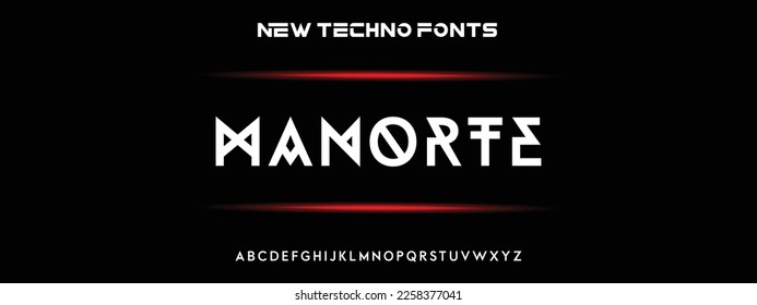 Modern Bold Font. Regular Italic Number Typography urban style alphabet fonts for fashion, sport, technology, digital, movie, logo design, vector illustration