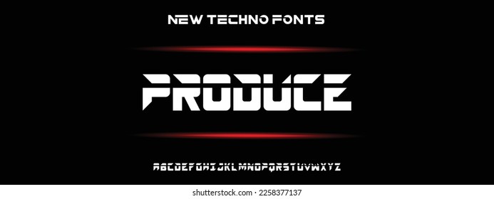 Modern Bold Font. Regular Italic Number Typography urban style alphabet fonts for fashion, sport, technology, digital, movie, logo design, vector illustration