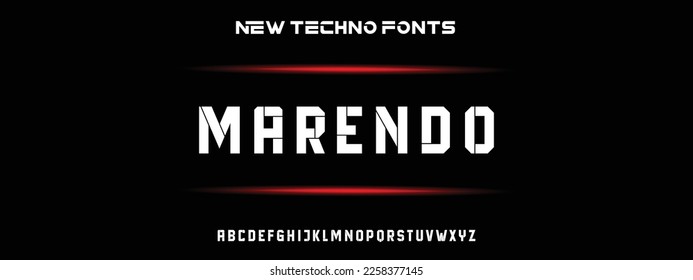 Modern Bold Font. Regular Italic Number Typography urban style alphabet fonts for fashion, sport, technology, digital, movie, logo design, vector illustration