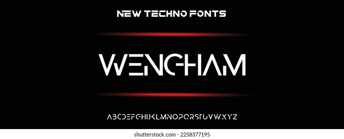 Modern Bold Font. Regular Italic Number Typography urban style alphabet fonts for fashion, sport, technology, digital, movie, logo design, vector illustration