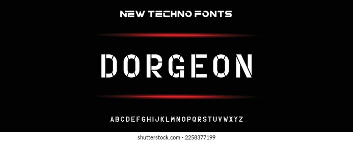 Modern Bold Font. Regular Italic Number Typography urban style alphabet fonts for fashion, sport, technology, digital, movie, logo design, vector illustration