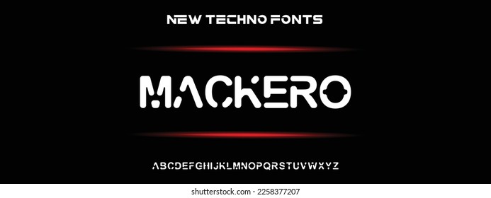 Modern Bold Font. Regular Italic Number Typography urban style alphabet fonts for fashion, sport, technology, digital, movie, logo design, vector illustration