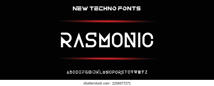 Modern Bold Font. Regular Italic Number Typography urban style alphabet fonts for fashion, sport, technology, digital, movie, logo design, vector illustration