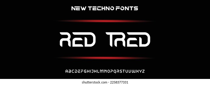 Modern Bold Font. Regular Italic Number Typography urban style alphabet fonts for fashion, sport, technology, digital, movie, logo design, vector illustration