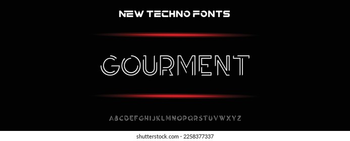 Modern Bold Font. Regular Italic Number Typography urban style alphabet fonts for fashion, sport, technology, digital, movie, logo design, vector illustration