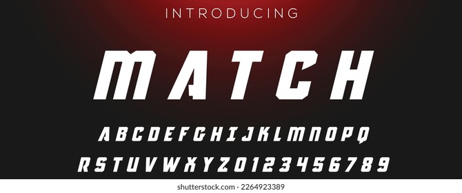 Modern Bold Font. Regular Italic Number Typography urban style alphabet fonts for fashion, sport, technology, digital, movie, logo design, vector illustration