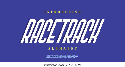 Modern Bold Font. Regular Italic Number Typography urban style alphabet fonts for fashion, sport, technology, digital, movie, logo design, vector illustration
